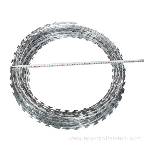 600mm Coil BTO-22 Hot Dip Galvanized Razor Wire